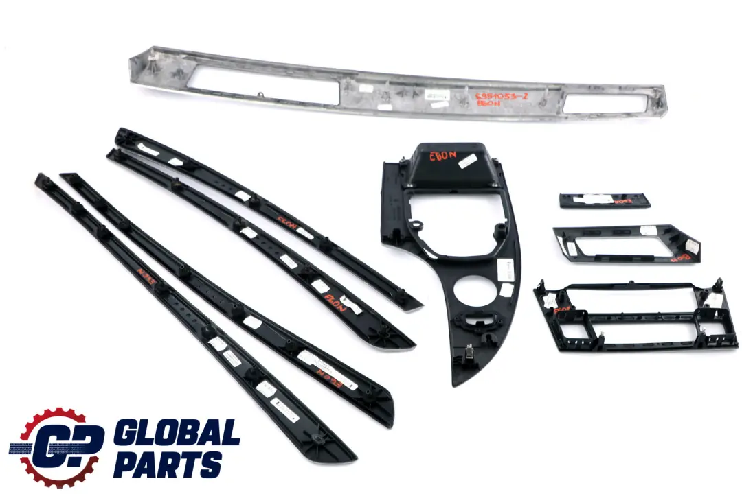 Set Decor Strip Dash Interior Trim Cover Alu Feinschliff BMW 5 Series E60 LCI - SKU rhd-6951053-2 - Part number 6989011