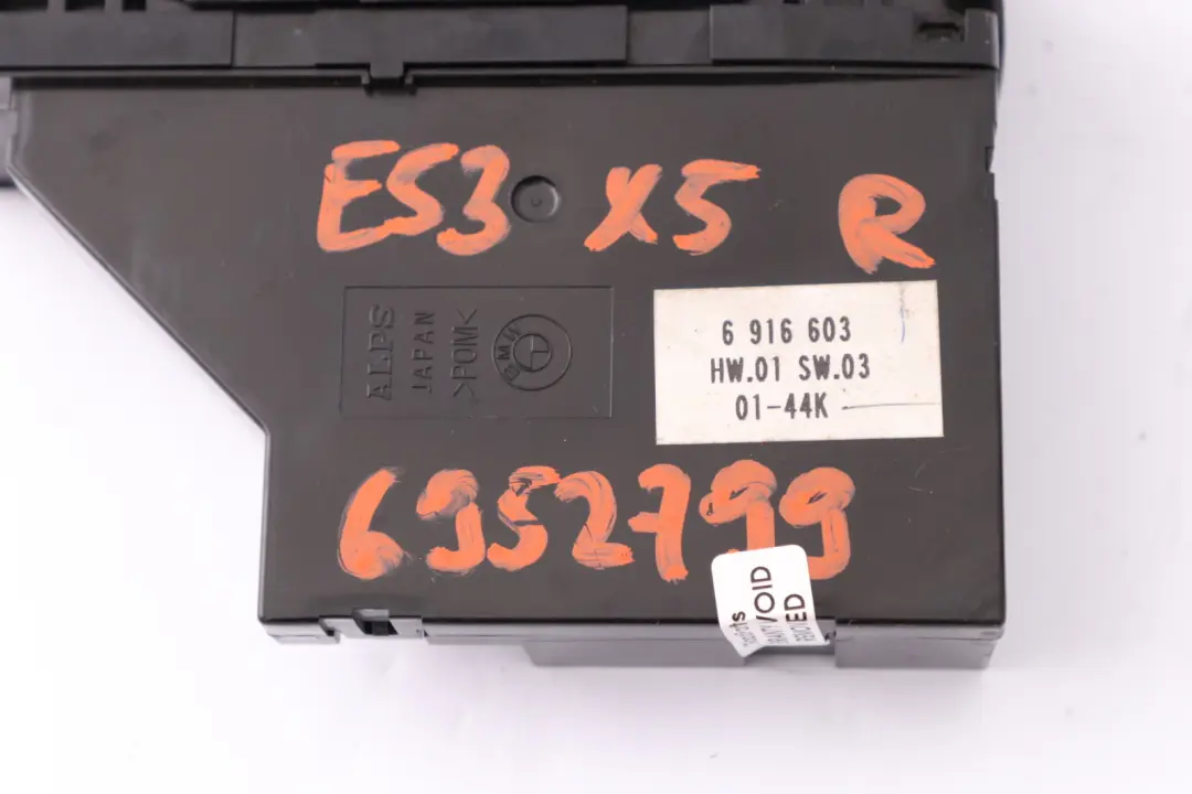 BMW X5 Series E53 Power Fold Right O/S Window Lifter Switch Unit Black