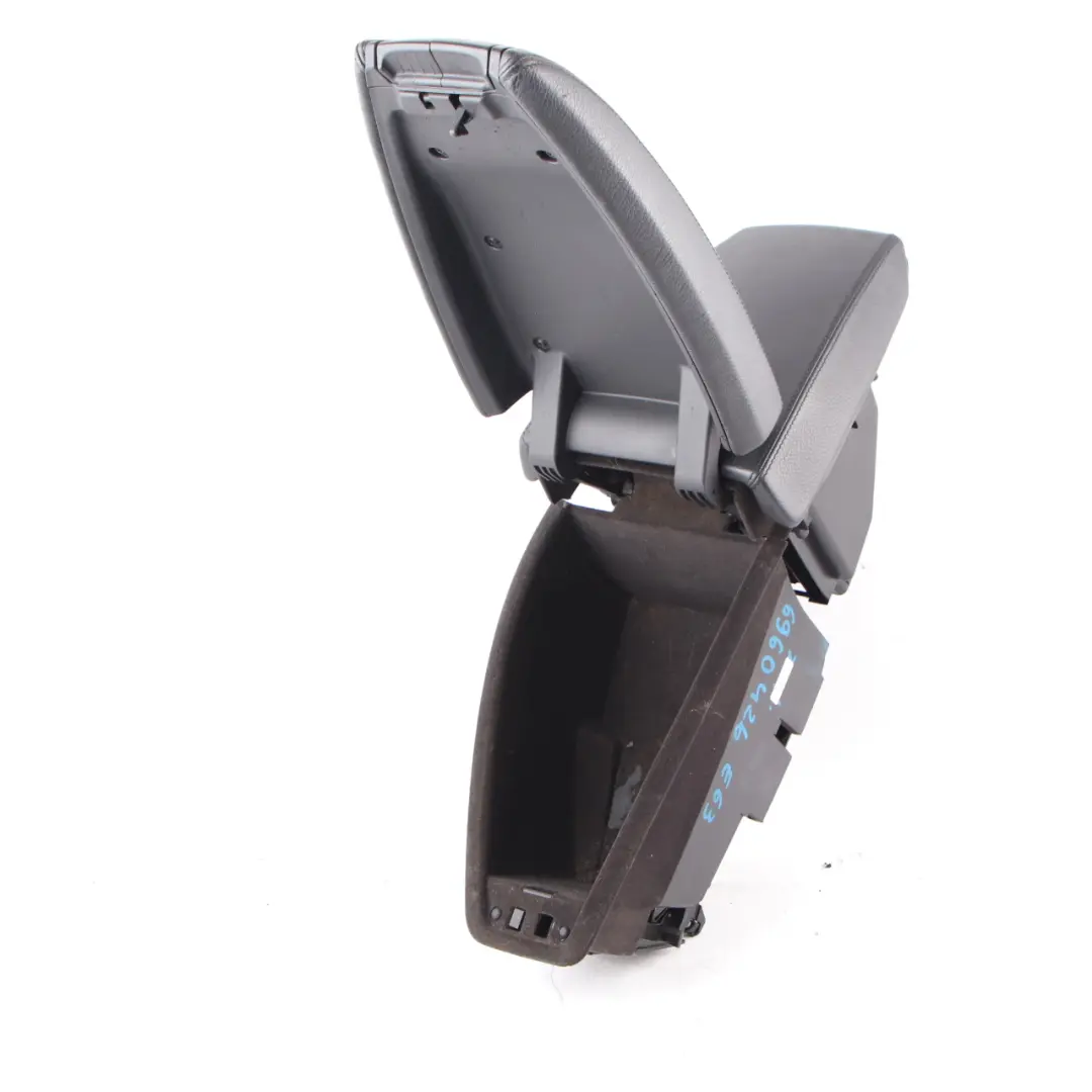 BMW 6 Series E63 E64 Centre Console Armrest Storage Box Leather Black 6960426