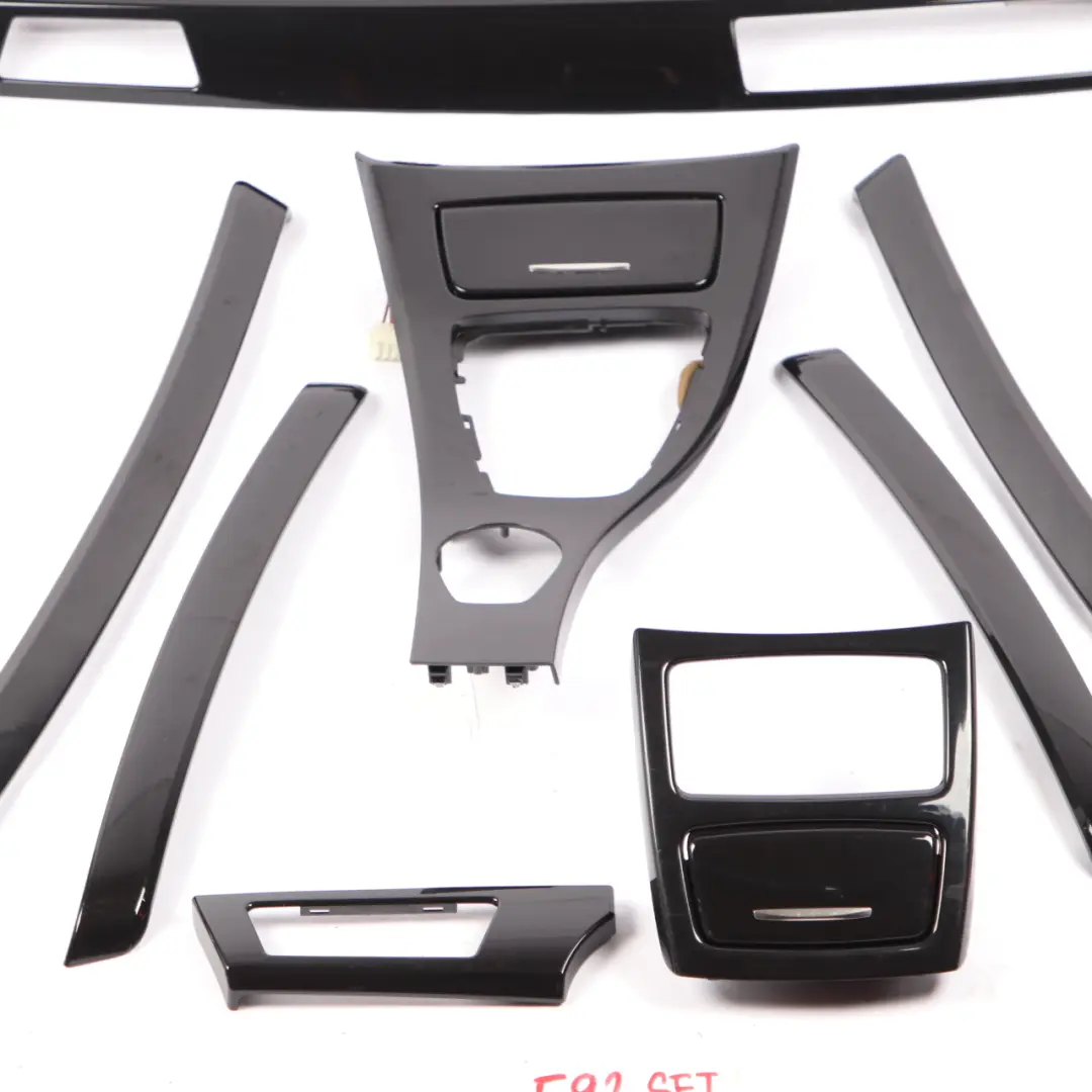 BMW E92 Dashboard Cover Complete Interior Trim Strip Set Diamant Black