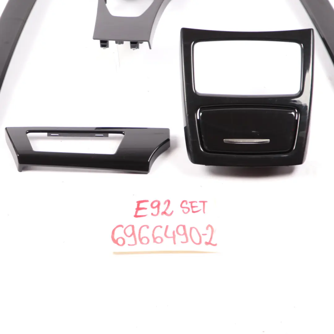 BMW E92 Dashboard Cover Complete Interior Trim Strip Set Diamant Black