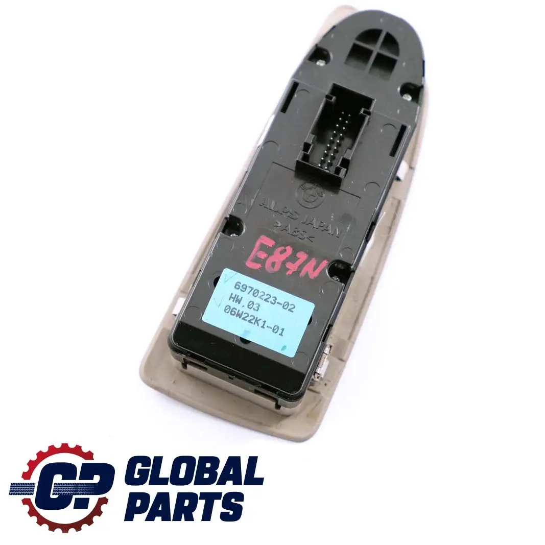 BMW 1 Series E87 LCI Window Lifter Switch Driver's Side Trim Panel Beige