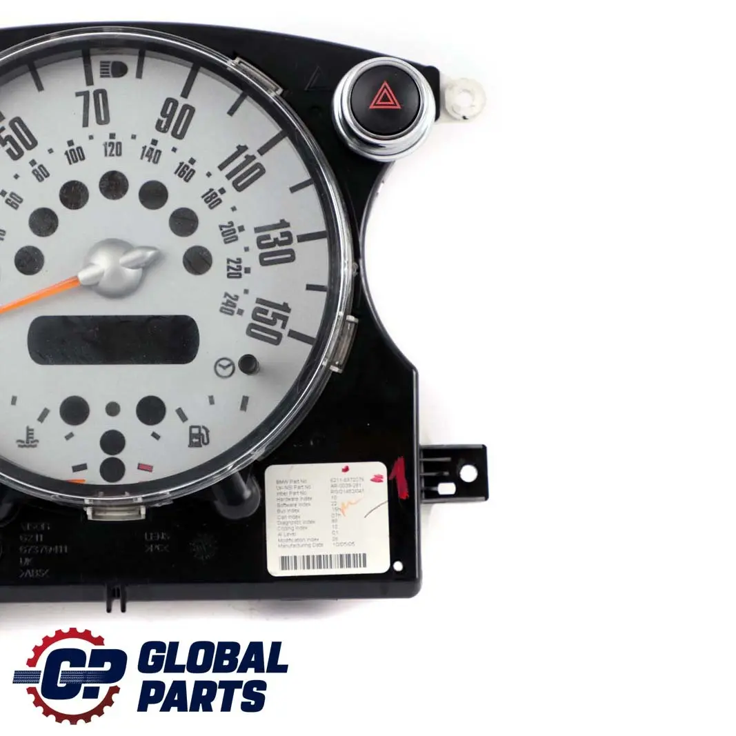 MINI Cooper One R50 R52 Speedometer Speedo Clock Instrument Cluster 6972076