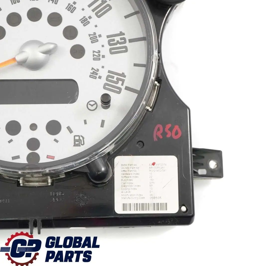 MINI Cooper One R50 R52 Speedometer Speedo Clock Instrument Cluster 6972076