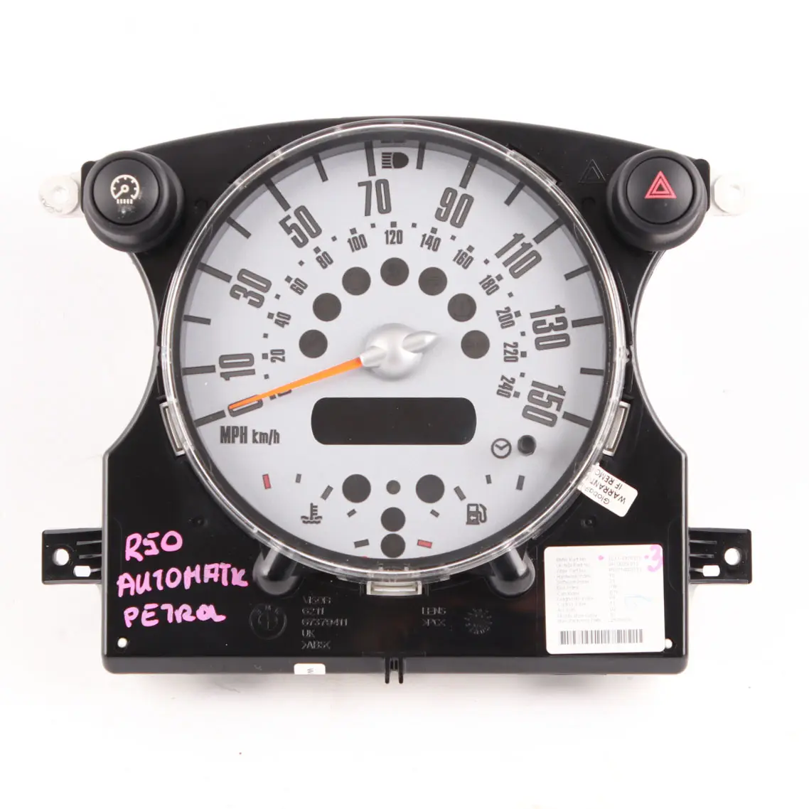 Speedo Clock Mini R50 R52 3 Speedometer Instrument Cluster Automatic 6978318