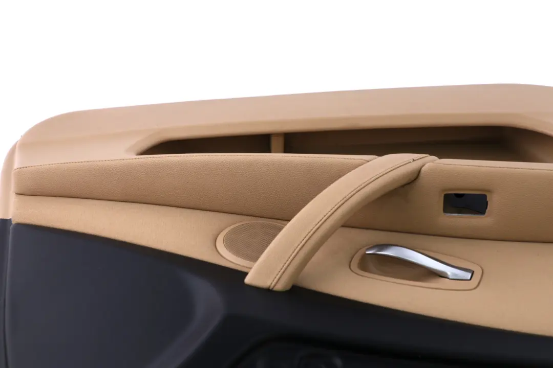 BMW 5 Series E60 E61 LCI Front Left N/S Door Card Trim Panel Beige Cloth