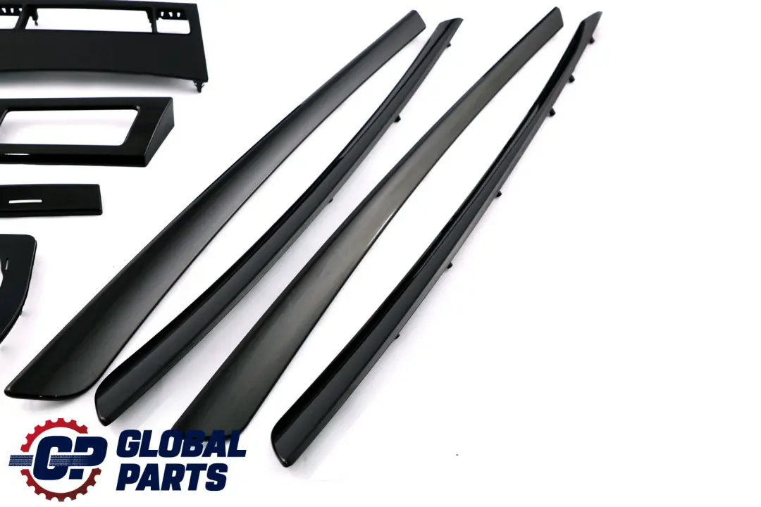 BMW 5 Series 2 E60 E61 LCI Decorative Strip Dash Interior Trim Set Diamantschwarz