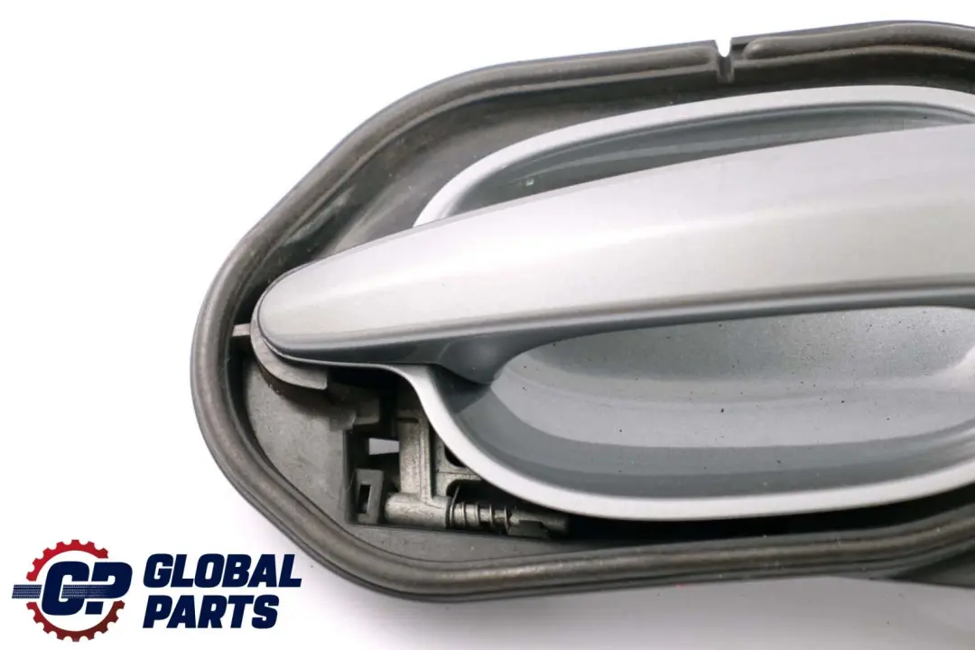 BMW 5 Series 2 E60 E61 Complete Front Right Grab Handle O/S Silbergrau Grey A08