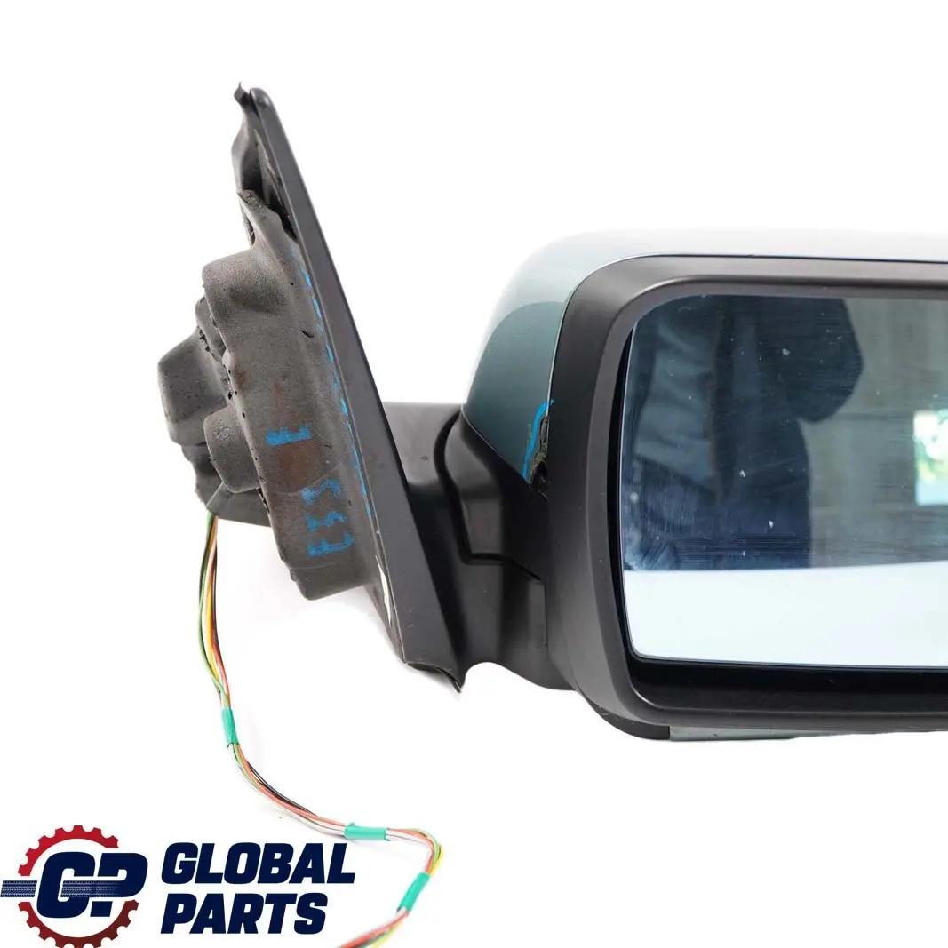 BMW X5 Series E53 Outside Heated Right Wing Mirror O/S Graugruen Grey Green 442