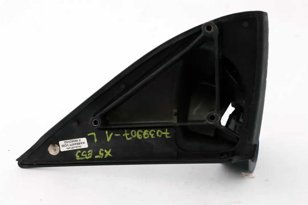 BMW X5 Series E53 Exterior Left Door Wing Mirror Base N/S Bracket Black