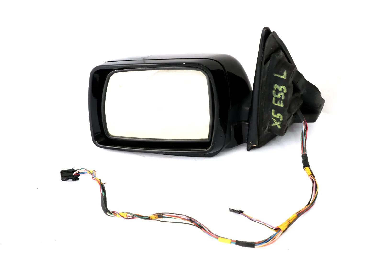 BMW X5 E53 M Sport High Gloss Auto Dip Power Fold Left Wing Mirror N/S Black 668