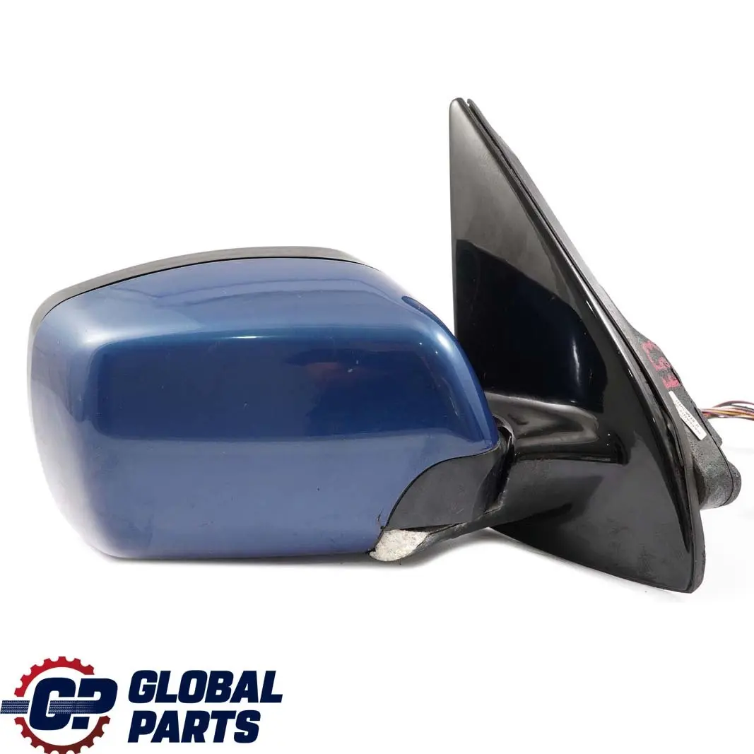 BMW X5 E53 Sport High Gloss Auto Dip Right Wing Mirror O/S Topasblau Blue 364