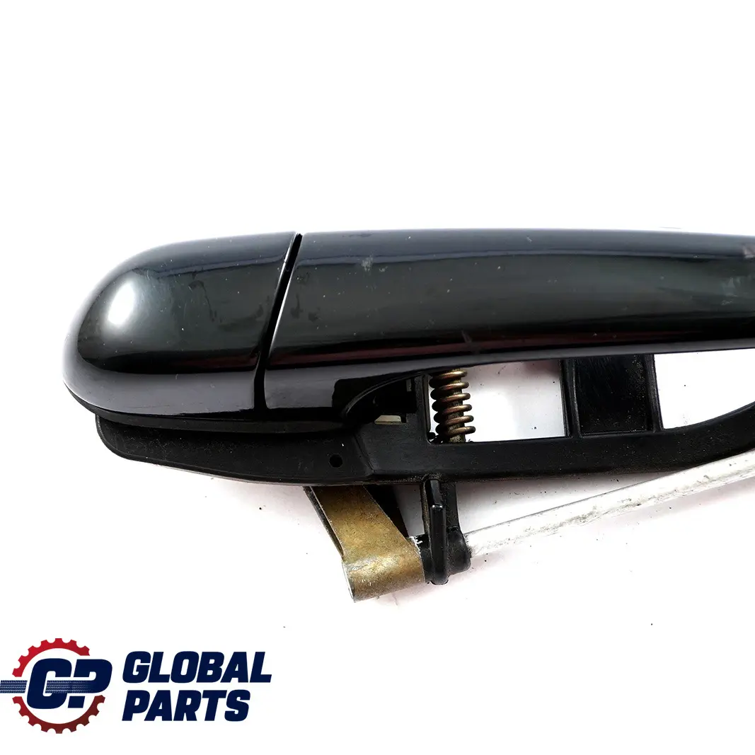 BMW 3 Series E46 Outside Door Handle Front Left N/S Schwarz 2 Black 668