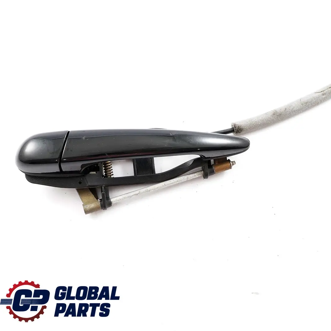 BMW 3 Series E46 Outside Door Handle Front Left N/S Schwarz 2 Black 668