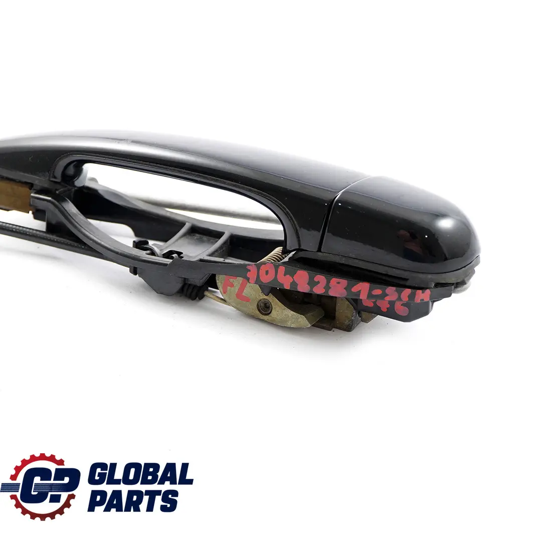 BMW 3 Series E46 Outside Door Handle Front Left N/S Schwarz 2 Black 668