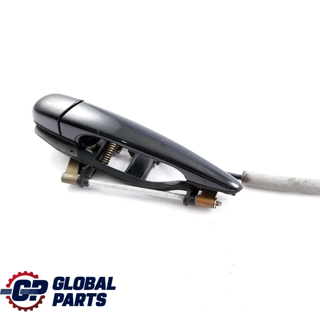 BMW 3 Series E46 Outside Door Handle Front Left N/S Schwarz 2 Black 668