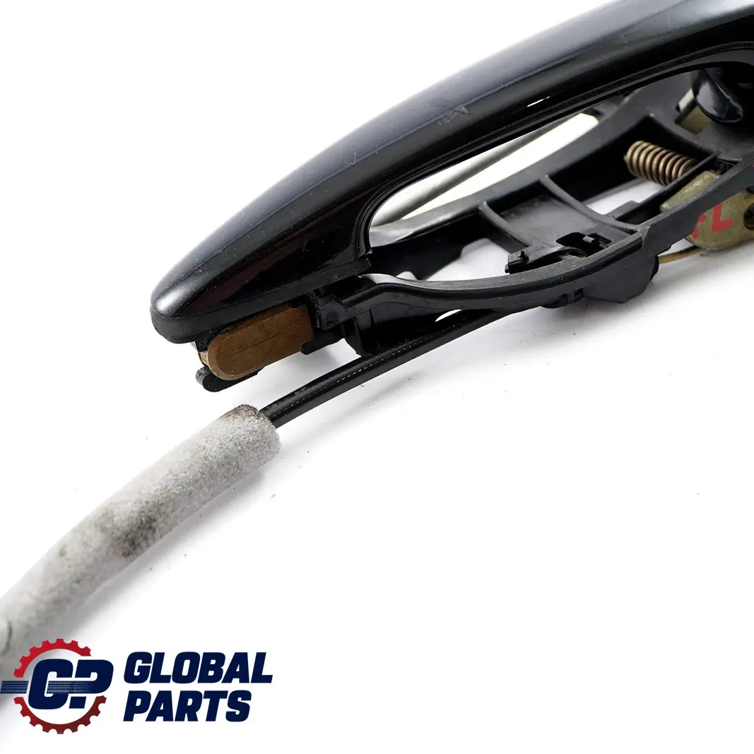 BMW 3 Series E46 Outside Door Handle Front Left N/S Schwarz 2 Black 668