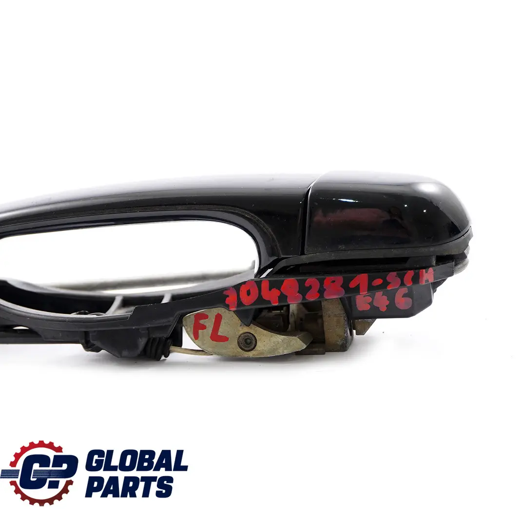 BMW 3 Series E46 Outside Door Handle Front Left N/S Schwarz 2 Black 668