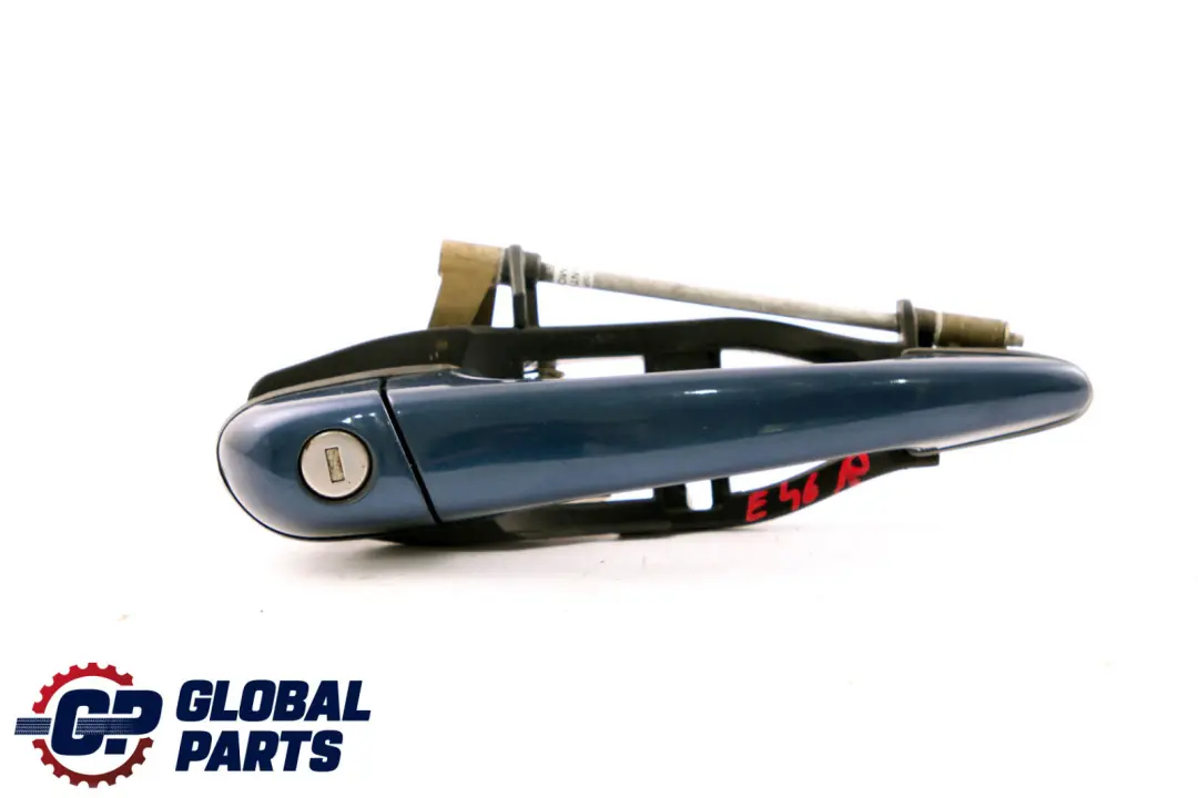 BMW 3 Series E46 Outside Door Handle Front Right O/S Mysticblau Mystic Blue A07