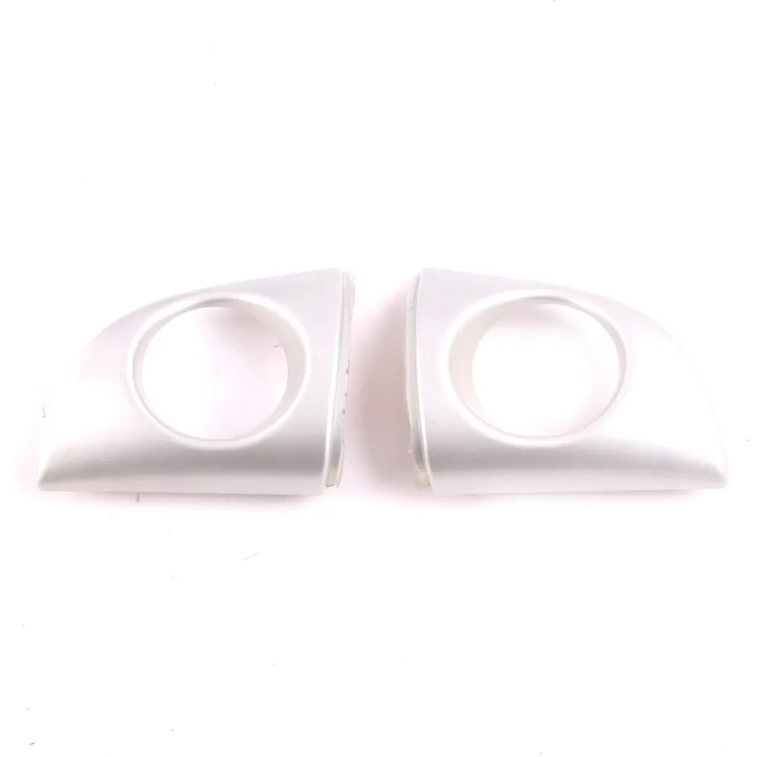 Mini Cooper 1 R50 R53 Set Dashboard Panel Trim Strip Cover White Silver