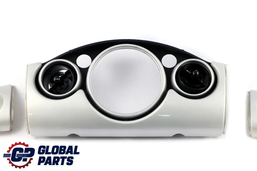 BMW Mini Cooper 3 R50 R53 Set Dashboard Panel Trim Strip Cover White Silver