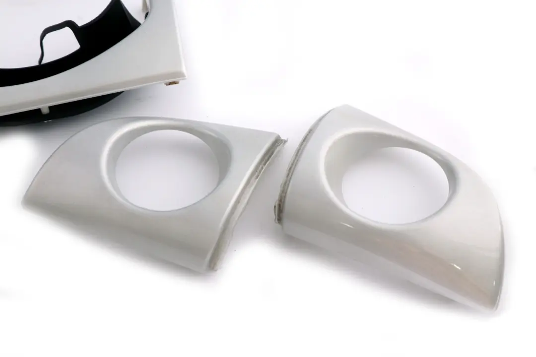 BMW Mini Cooper 4 R50 R53 Set Dashboard Panel Trim Strip Cover White Silver