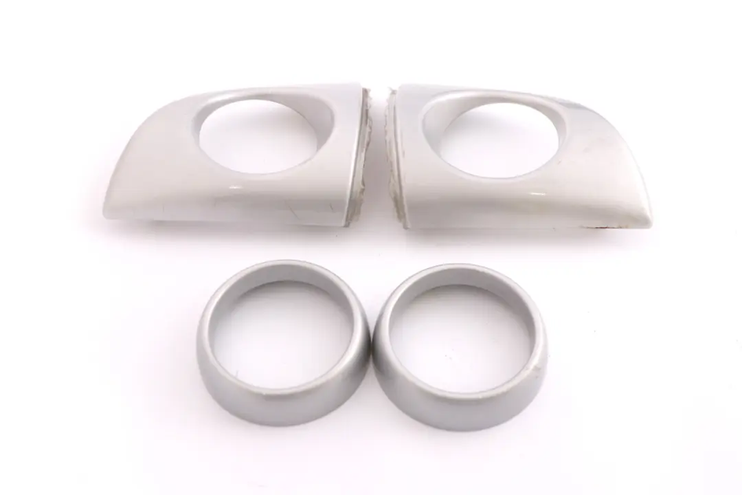 BMW Mini Cooper 5 R50 R53 Set Dashboard Panel Trim Strip Cover White Silver