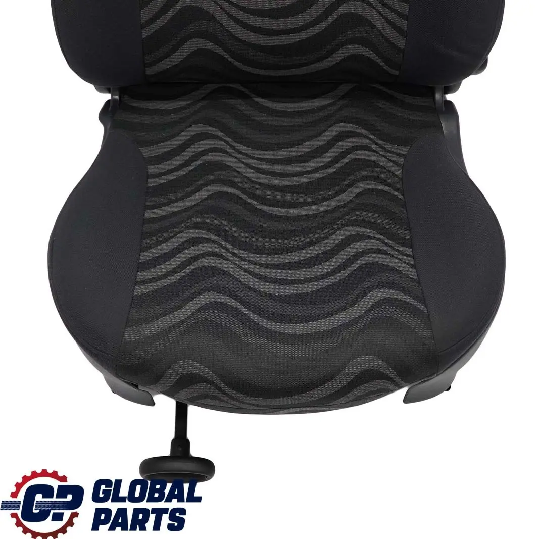 Mini Cooper One R50 Front Left N/S Seat Cloth Aqua Panther Black Passenger