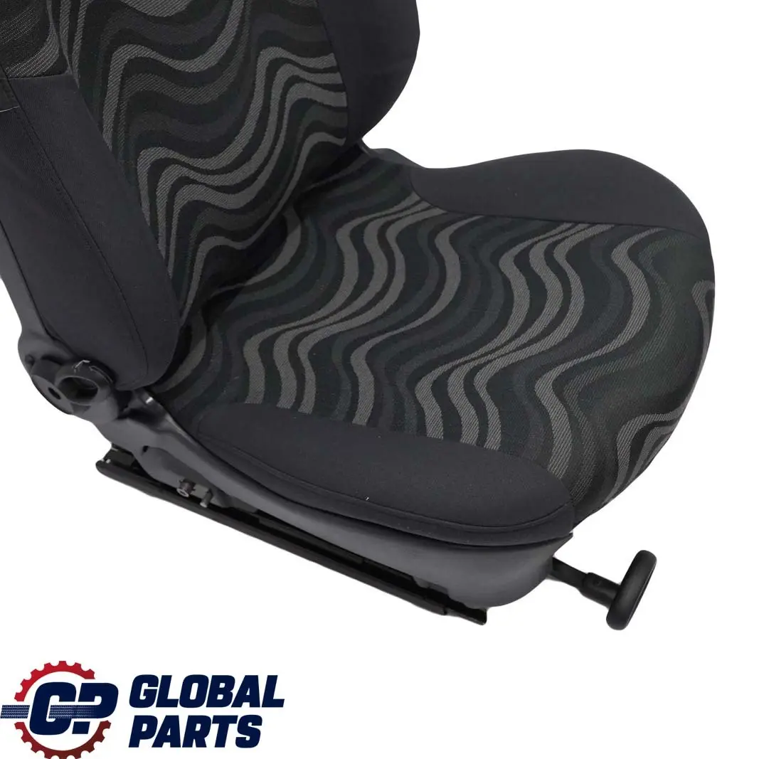 Mini Cooper One R50 Front Left N/S Seat Cloth Aqua Panther Black Passenger