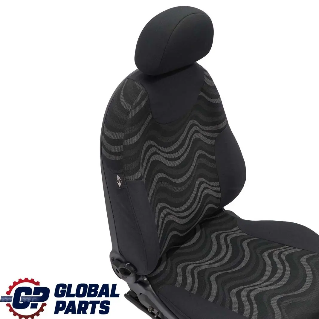 Mini Cooper One R50 Front Left N/S Seat Cloth Aqua Panther Black Passenger