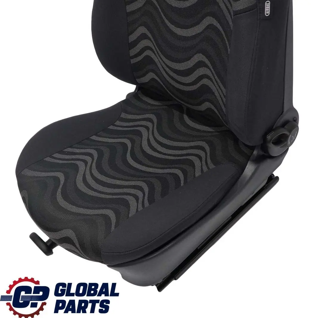 Mini Cooper One R50 Front Left N/S Seat Cloth Aqua Panther Black Passenger