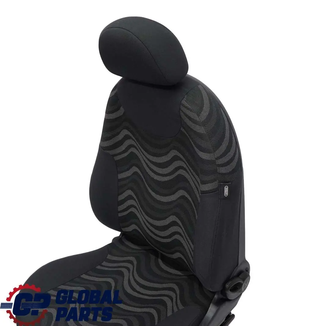 Mini Cooper One R50 Front Left N/S Seat Cloth Aqua Panther Black Passenger