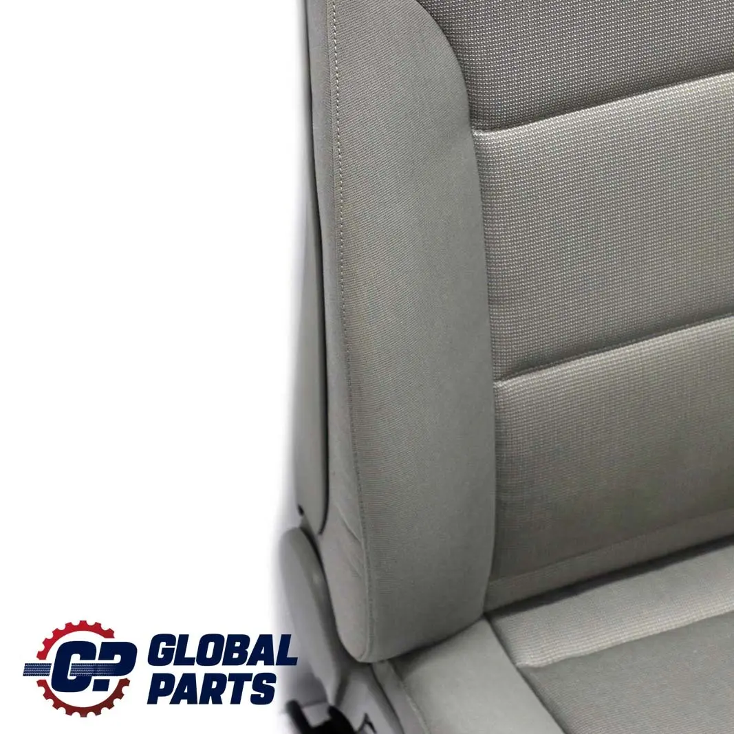 BMW 5 Series E60 E61 Grey Cloth Fabric Front Left N/S Seat Passenger Side