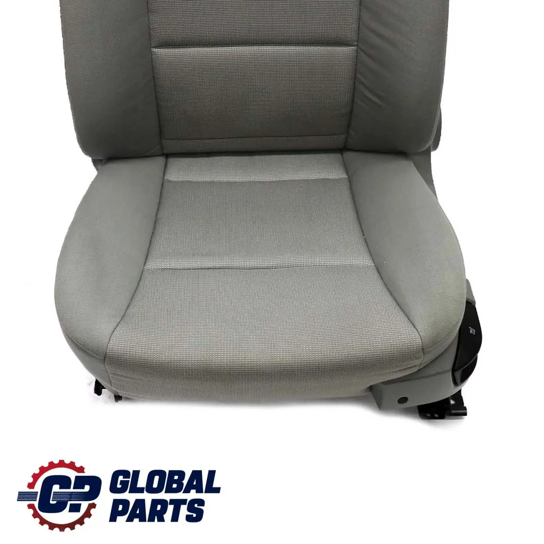 BMW 5 Series E60 E61 Grey Cloth Fabric Front Left N/S Seat Passenger Side