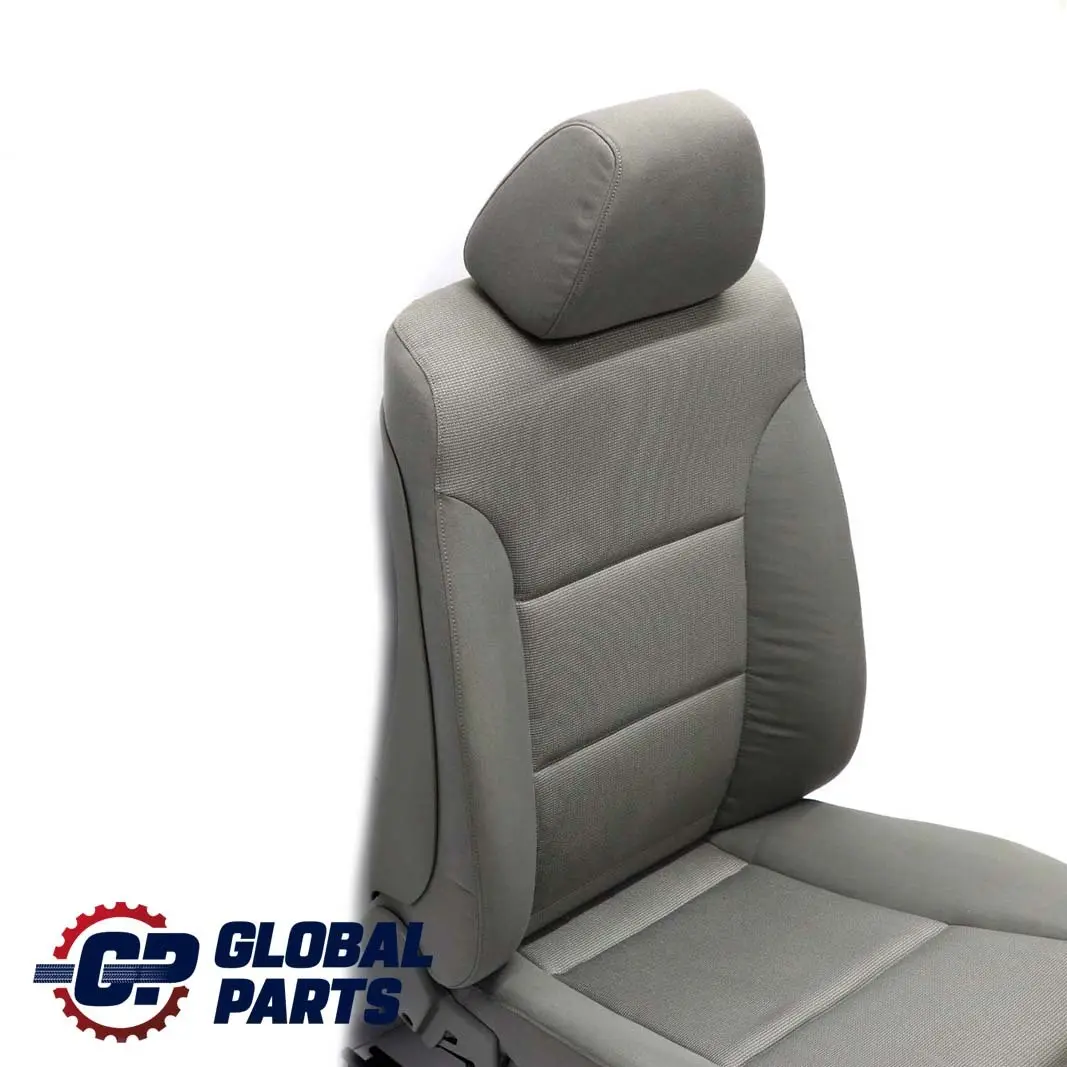 BMW 5 Series E60 E61 Grey Cloth Fabric Front Left N/S Seat Passenger Side