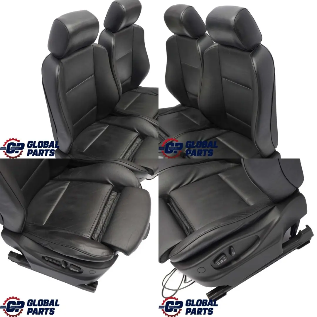 BMW X5 E53 Sport Black Leather Front Left Right Seat Seats Electric Memory