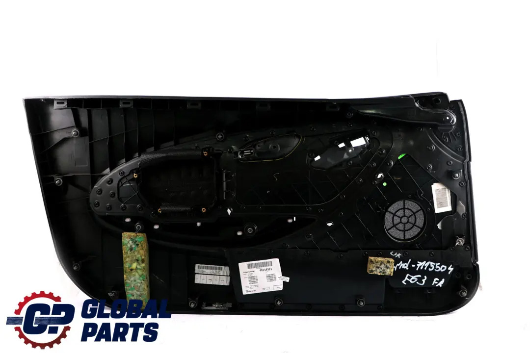 BMW 6 Series E63 E64 1 Front Right O/S Door Card Leather Trim Panel Black