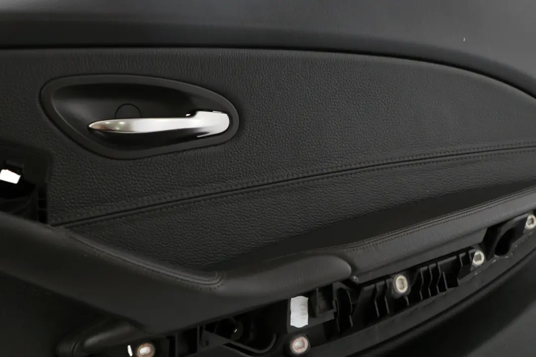 BMW 6 Series E63 E64 Front Right O/S Door Card Leather Trim Panel Black