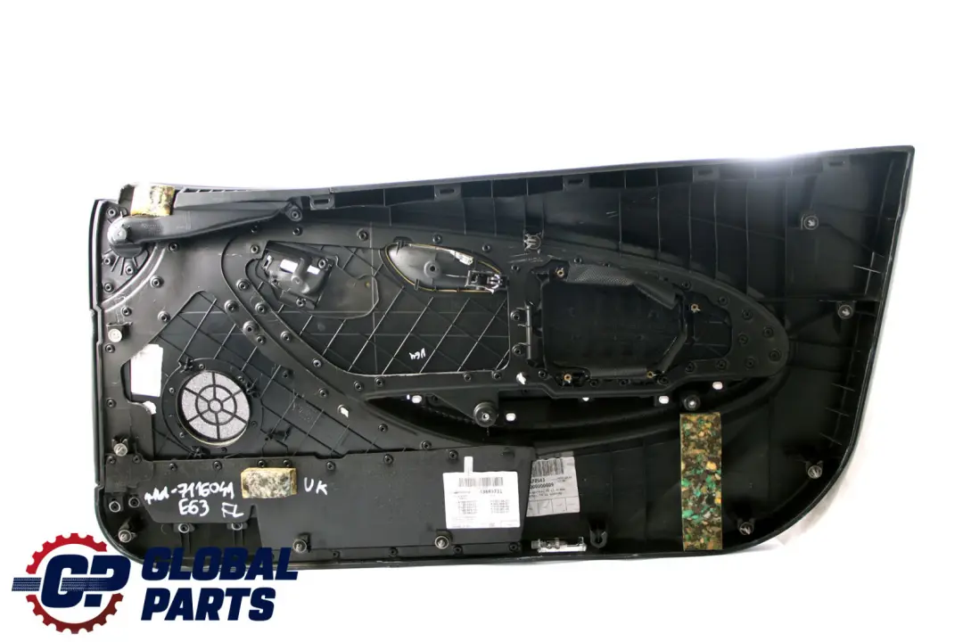 BMW 6 Series E63 E64 Front Left N/S Door Card Leather Pearl Trim Panel Black
