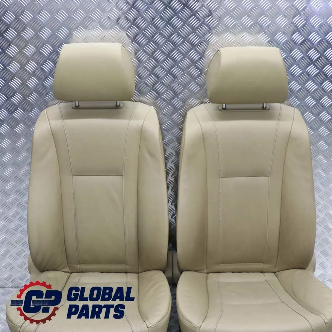 BMW E65 Heated Beige Leather Front Left Right N/O/S Seats Seat Electric Memory