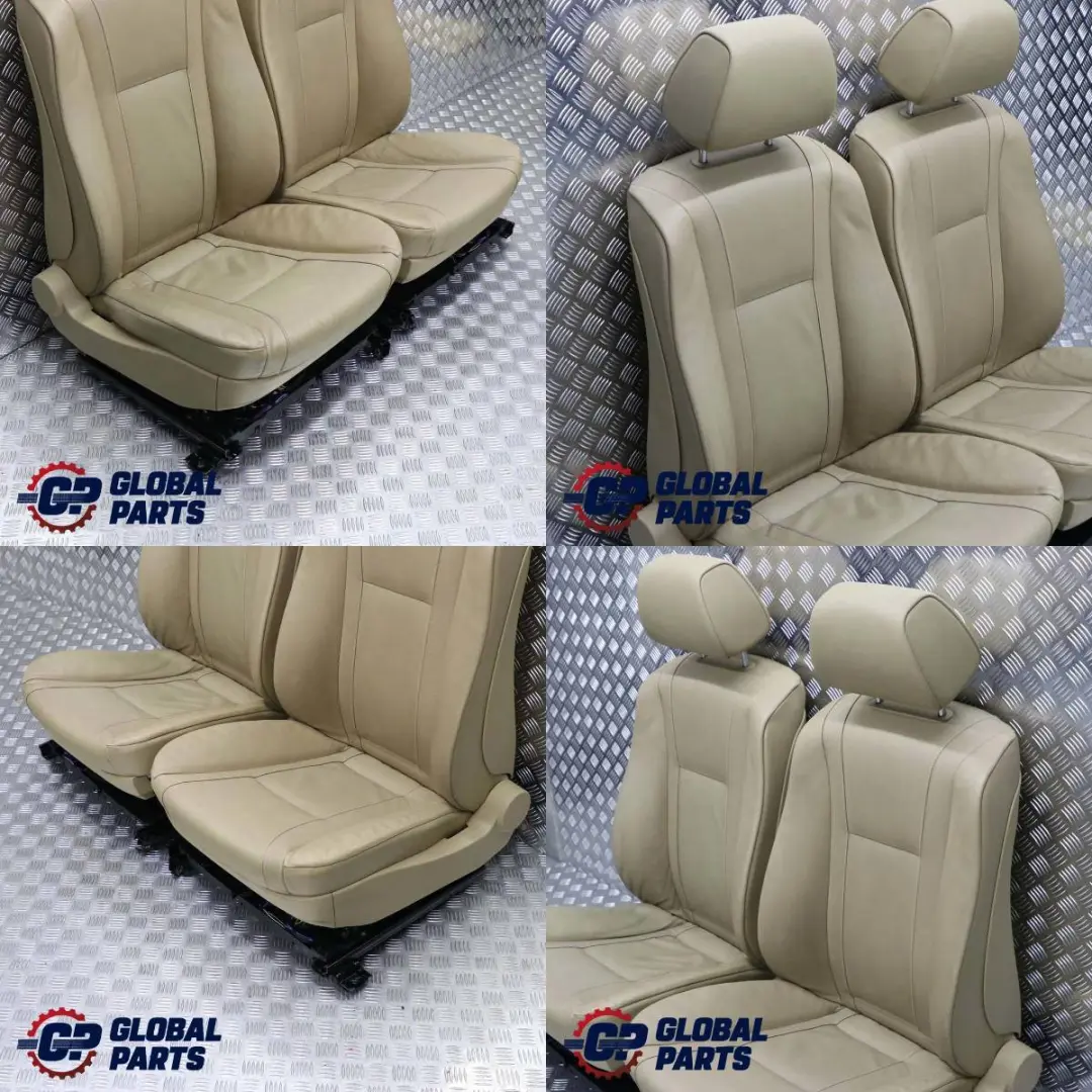 BMW E65 Heated Beige Leather Front Left Right N/O/S Seats Seat Electric Memory