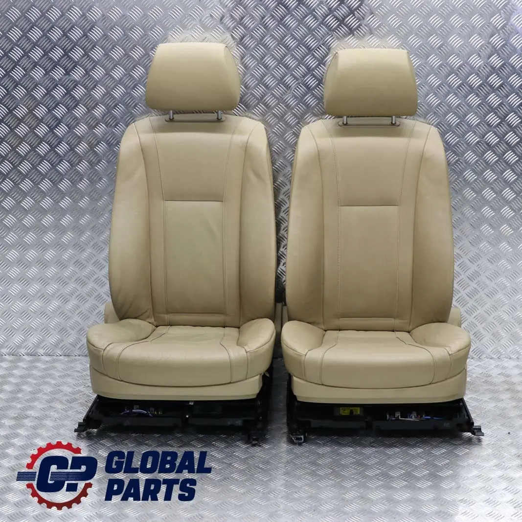 BMW E65 Heated Beige Leather Front Left Right N/O/S Seats Seat Electric Memory