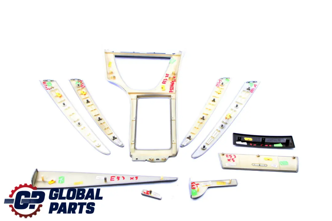 BMW X5 Series 1 E53 Decorative Strip Dashboard Interior Trim Set Cover Graphit