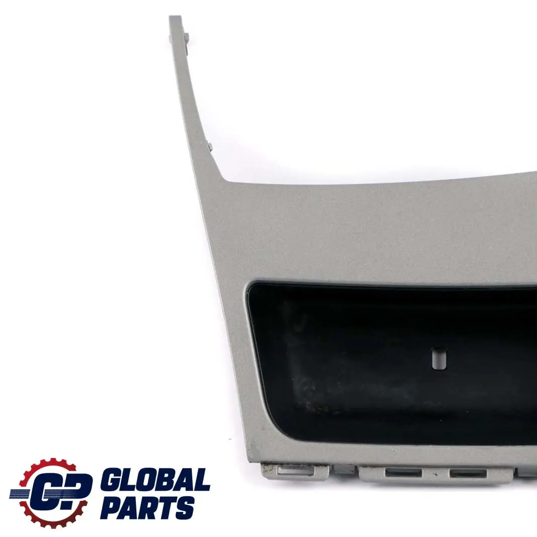 BMW 1 E81 E87 5 Console Storage Finisher Trim Tray Decor Front Titan Silver