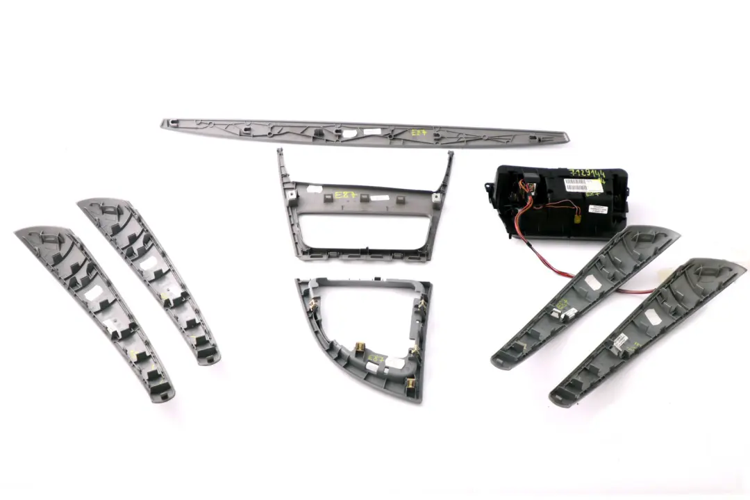 BMW 1 Series 14 E87 Decor Strip Trim Set Dash Dashboard Gear Titan Silver Matt