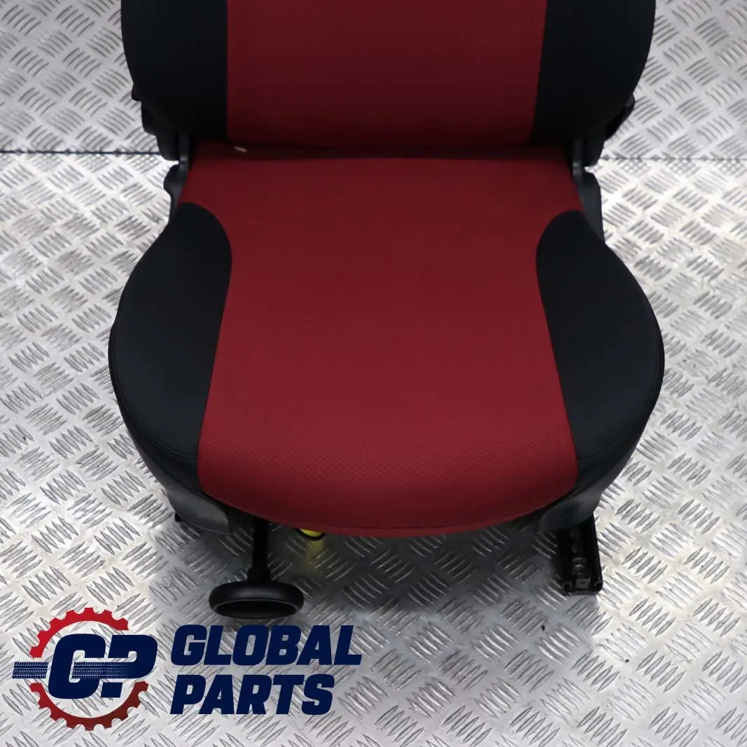 Mini Cooper R50 Front Left N/S Cloth Fabric Passenger Seat Molette Tartan Red