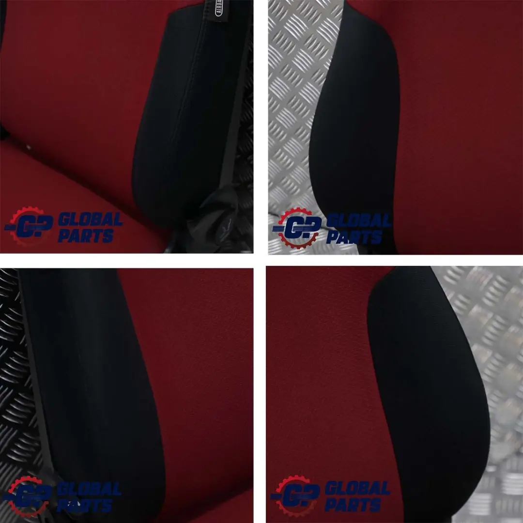 Mini Cooper R50 Front Left N/S Cloth Fabric Passenger Seat Molette Tartan Red