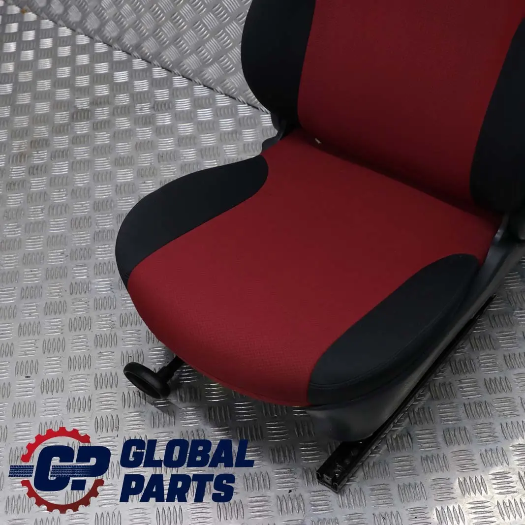 Mini Cooper R50 Front Left N/S Cloth Fabric Passenger Seat Molette Tartan Red