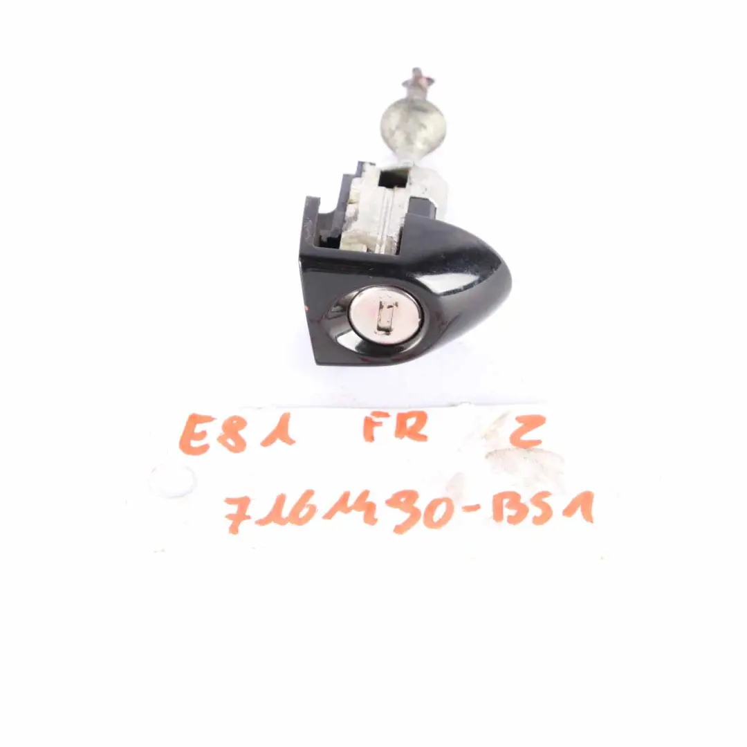 Handle Catch BMW E81 E87 Lock Cylinder Cover Front Driver Right Black Sapphire 