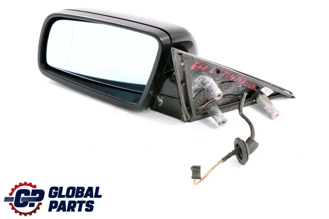 BMW 5 Series E60 E61 Heated Left Wing Mirror N/S Schwarz 2 Black 668